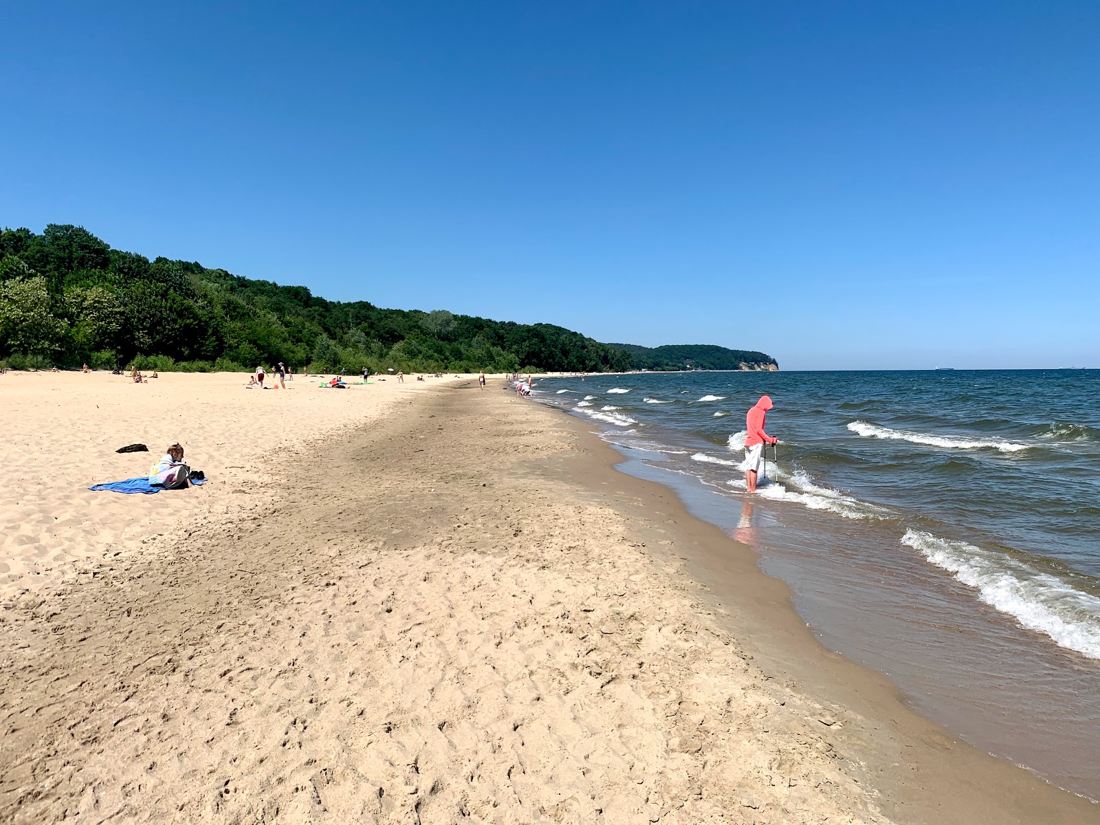 Foto van Sopot Kamienny Potok met helder fijn zand oppervlakte