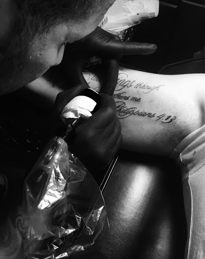 Explore portrait sleeve tattoo ideas, creative tattoo ideas in Miami Beach, available at Salvation Tattoo Lounge