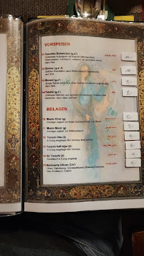Restaurant de spécialités perses Kyros Persisches Restaurantرستوران ایرانی کوروش à Dresden (le menu)