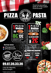 Pizzeria Pizza&Pasta à Crespin (le menu)