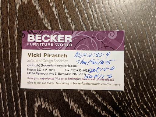 Furniture Store «Becker Furniture World - Burnsville», reviews and photos, 14286 Plymouth Ave S, Burnsville, MN 55337, USA