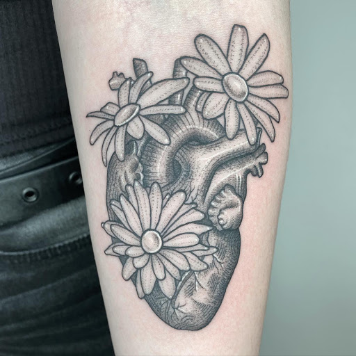 Explore lower arm tattoo ideas, creative tattoo ideas in Lancaster, available at MermGoddess Tattoo Studio & Gallery