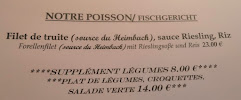 Menu / carte de Restaurant A l'Arbre Vert à Lembach