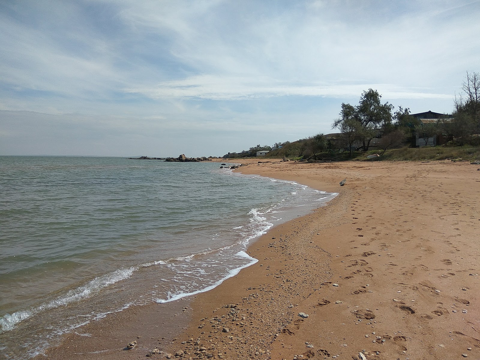 Fotografija Plyazh Osoviny z rjavi pesek površino