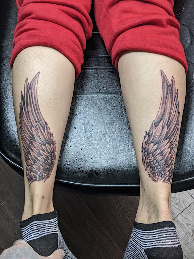 Explore women's half sleeve tattoo ideas, creative tattoo ideas in Reading, available at Out The Gutter & Inklife.co LLC Tattoos & body piercing