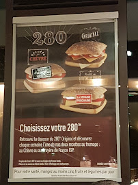 Menu / carte de McDonald's à Nice