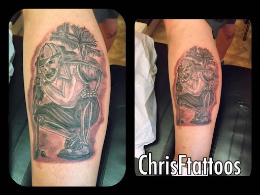 Explore unique side thigh tattoo ideas, creative tattoo ideas in Aurora, available at Tranquil Soul Ink (located inside Sola Salon Studios)