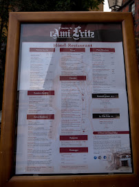 Restaurant Restaurant Caveau de l'ami Fritz à Ribeauvillé (le menu)