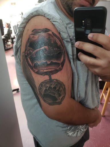 Explore rob zombie tattoo ideas, creative tattoo ideas in Joliet, available at Wolfs Fine Line Tattoos