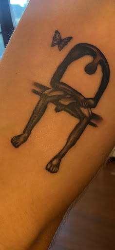 Explore namaste tattoo ideas, creative tattoo ideas in San Diego, available at Above All Tattoo - Pacific Beach