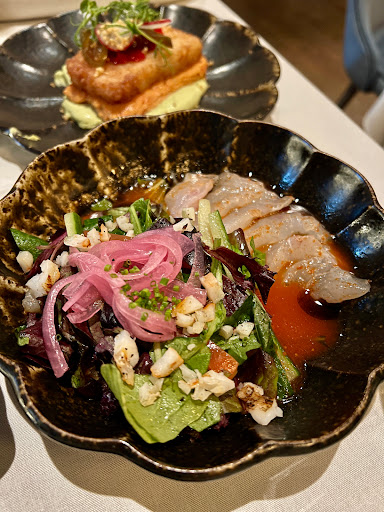 Fluke (shrimp ceviche)