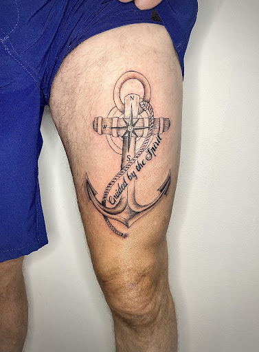 Explore lamb tattoo ideas, creative tattoo ideas in Wilmington, available at Rogue Tattoo Studio