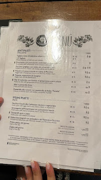 Menu / carte de Ditta Trinchetti à Rome