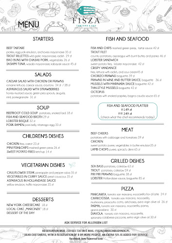 Opinii despre Tawerna Fisza Concept by Marcin Budynek în Suwałki - Restauracja