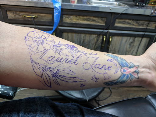 Explore tattoo blending ideas, creative tattoo ideas in East Northport, available at Tormented Souls