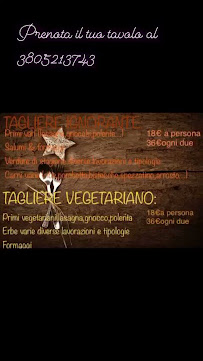 Menu du Hostaria Elephant & Castle à Monte San Vito