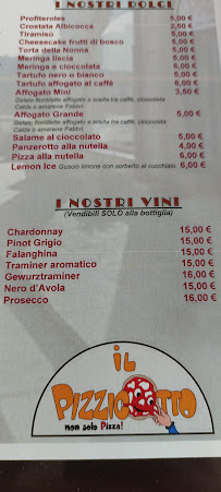 Menu du Pizzicotto Snc à Vidardo