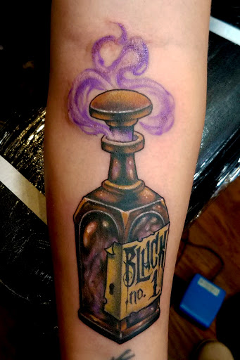 Explore night sky tattoo ideas, creative tattoo ideas in Denver, available at CREATUREARCADE TATTOO AND ILLUSTRATION-LOCATED IN LAKEWOOD CO