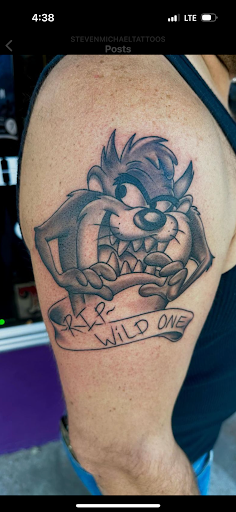 Explore ryuk tattoo ideas, creative tattoo ideas in Richland, available at The Green Room Tattoo Lounge
