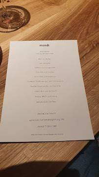 Restaurant Mondi à Kassel menu