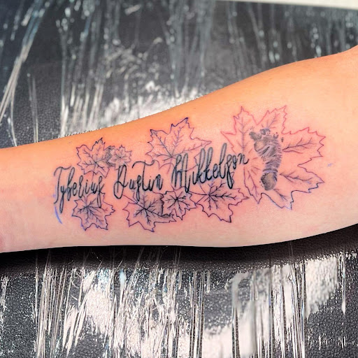 Explore male flower tattoo ideas, creative tattoo ideas in Belgrade, available at The Loyal Sparrow Tattoo and Piercing