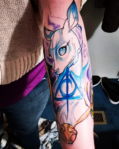 Explore cute cow tattoo ideas, creative tattoo ideas in Conowingo, available at In Bloom Tattoo