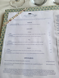 Menu / carte de Les Pêcheries Ligériennes / La Cabane à Matelot : restaurant - boutique - balades en bateau - cours de cuisine - traiteur à Bréhémont