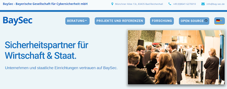 BaySec - Bayerische Gesellschaft für Cybersicherheit mbH Münchner Allee 13C, 83435 Bad Reichenhall, Deutschland