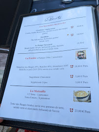 La Baratte à Leschaux menu