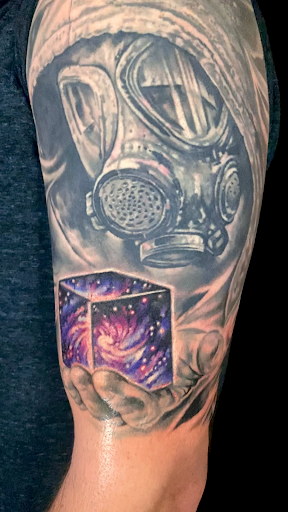 Explore st michael tattoo ideas, creative tattoo ideas in Concord, available at Arrows and Embers Custom Tattoo