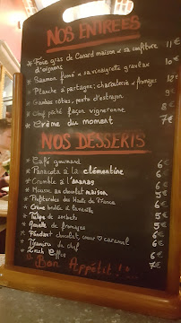 Restaurant français Le Sabot Vert à Seclin (le menu)