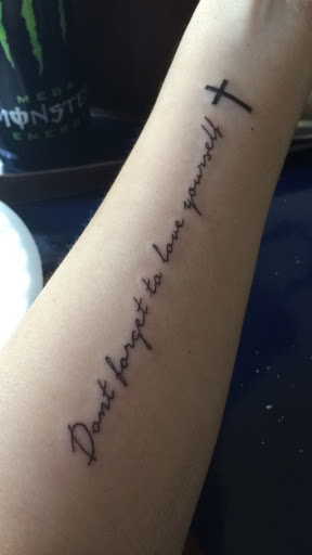 Explore paintbrush tattoo ideas, creative tattoo ideas in Tulsa, available at Spaded and Jaded Tattoo