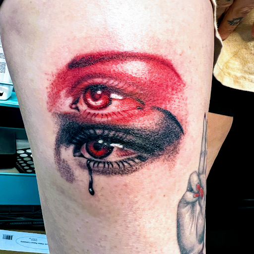 Explore bonnie and clyde tattoo ideas, creative tattoo ideas in Saint Petersburg, available at Buku Tattoo Studio