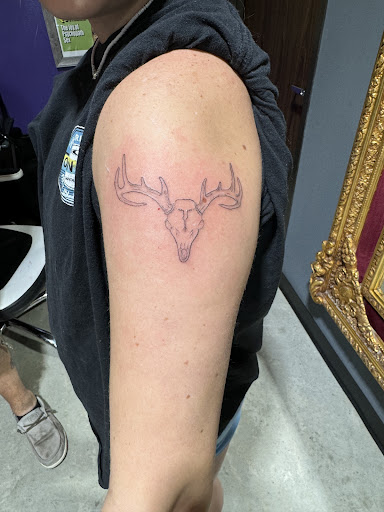 Explore crest tattoo ideas, creative tattoo ideas in Conroe, available at Monsters Ink, LLC