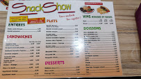 Restaurant Snack Show à Nangis carte