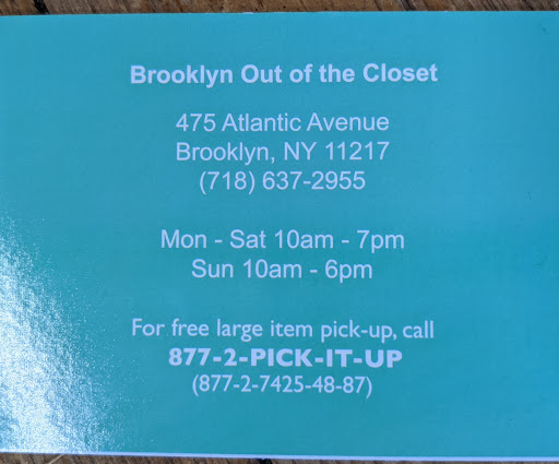 Thrift Store «Out of the Closet - Brooklyn», reviews and photos, 475 Atlantic Ave, Brooklyn, NY 11217, USA