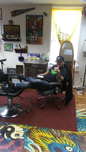 Explore gangster tattoo ideas, creative tattoo ideas in Peoria, available at Big Top Tat2