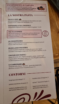 Menu / carte de Trattoria Boboli à Florence