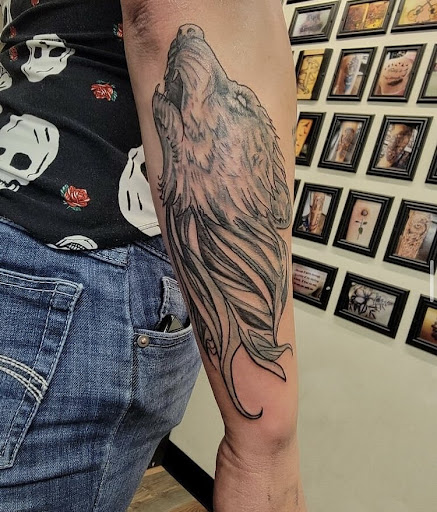Explore space filler tattoo ideas, creative tattoo ideas in Alamosa, available at The Shop Tattoo & Comics