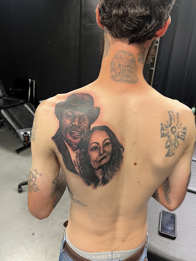 Explore feminine chest tattoo ideas, creative tattoo ideas in Gulfport, available at Phantom Art Studio