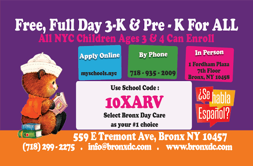 Day Care Center «Bronx Day Care Center Inc», reviews and photos, 559 E Tremont Ave, Bronx, NY 10457, USA