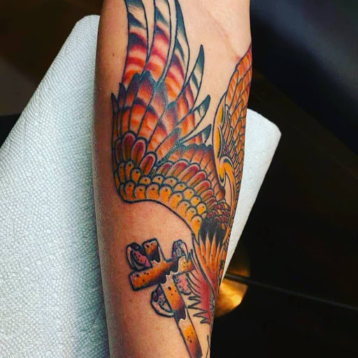 Explore infinity tattoo ideas for guys, creative tattoo ideas in Carbondale, available at Bomber Crew Tattoo