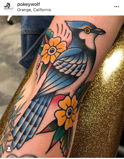 Explore clock tattoo idea, creative tattoo ideas in Orange, available at Black Palm Tattoo