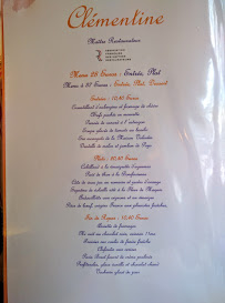 Restaurant français Clémentine, restaurant et terrasse à Paris - menu / carte