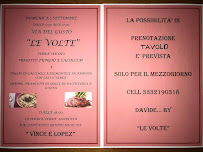 Menu / carte de Bar Le Volte Paninoteca à Bressana Bottarone