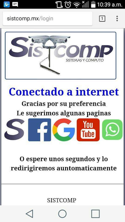 Venta de ficha de Internet (SISTCOMP)