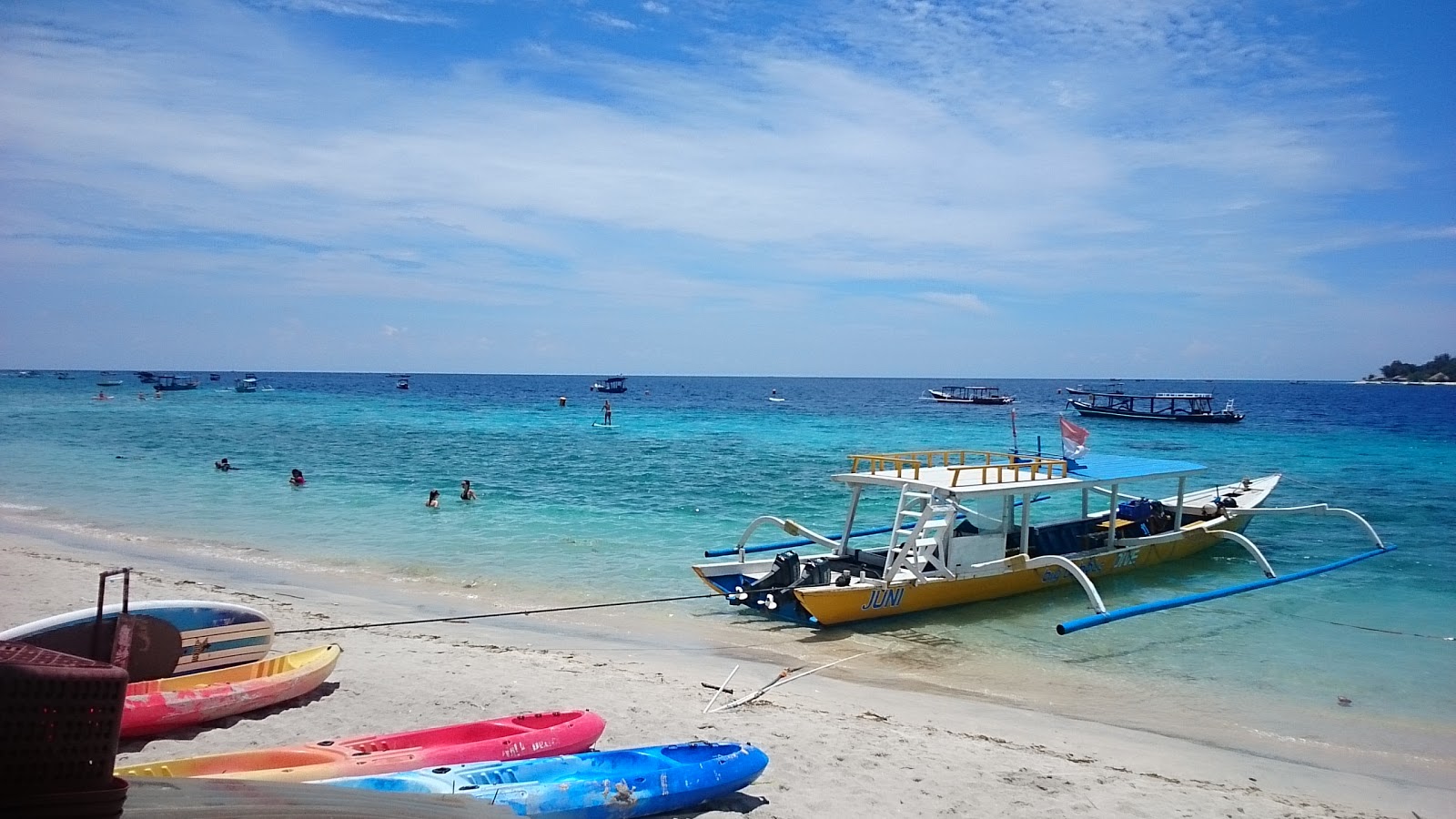 Fotografie cu Plaja Gili Trawangan Timur și peisajul său frumos