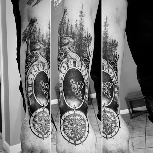 Explore haunted house tattoo ideas, creative tattoo ideas in Berwick, available at Truth Custom Tattoo, Design & Gallery