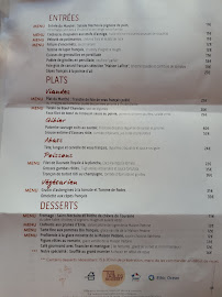 Restaurant français Au Petit Marguery à Paris (le menu)
