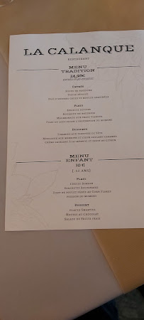 Menu / carte de Restaurant La Calanque Sète à Sète